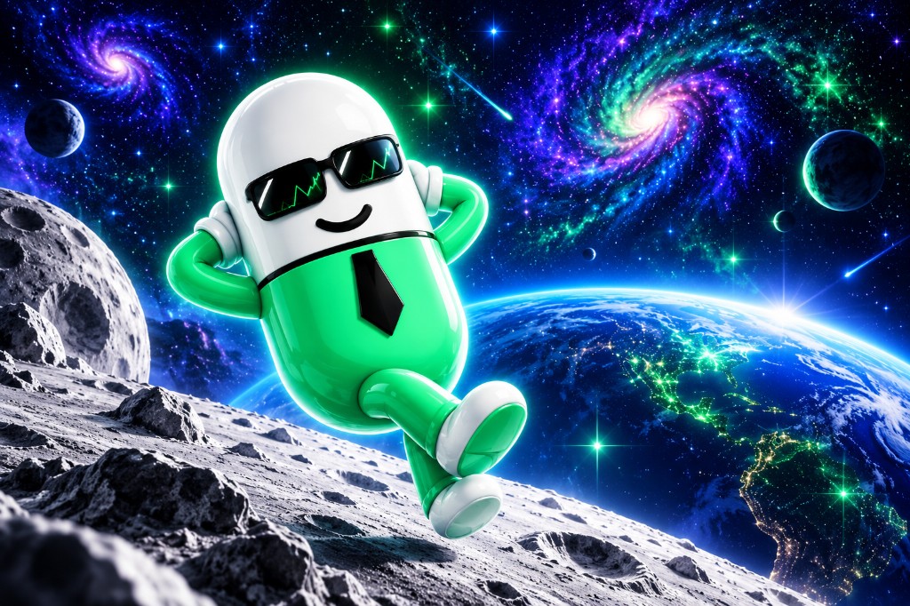 Capsule relaxing above Earth